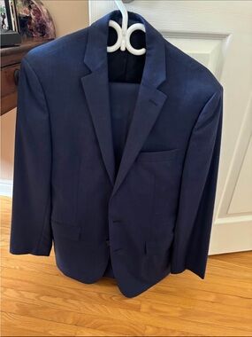 Men’s blue 100% wool suit Macy’s